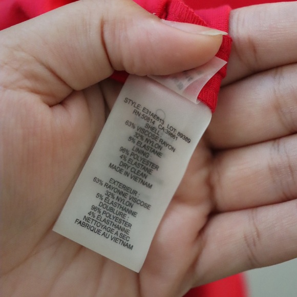 NWT Tulip Red/Pink Peplum Elle Tahari Judy Dress Size 10 - Picture 11 of 11